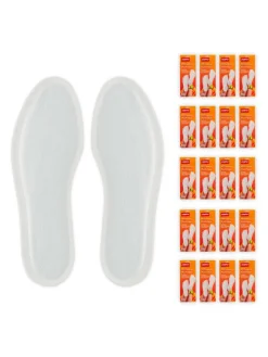 20 Paar Sohlenwärmer in Weiß - Größe M