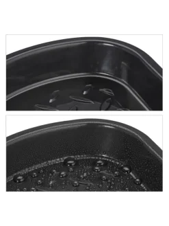 3 x Schuhabtropfschale in Schwarz - (B)48 x (H)3 x (T)34 cm