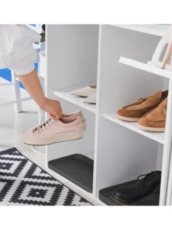 6 x Schuhabtropfschale in Grau - (B)35 x (H)3 x (T)27 cm