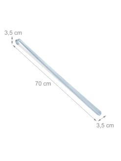 2 x Schuhlöffel in Silber - 70 cm