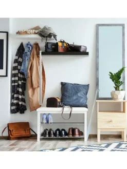 2 x Schuhlöffel in Silber - 70 cm