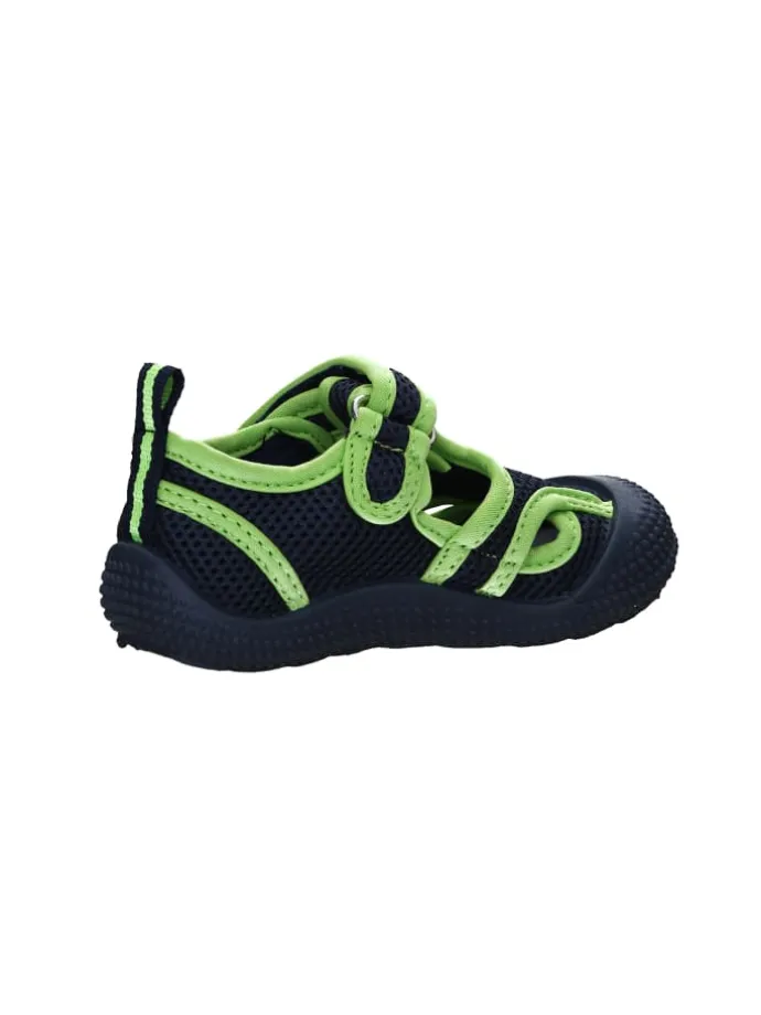 Aqua-Sandale in Marine/Grün