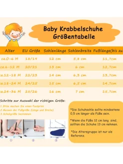 Baby Krabbelschuhe aus Leder mit rutschfester Sohle – Braun