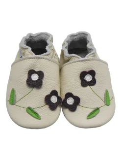 Baby Krabbelschuhe aus Leder, weiche Lauflernschuhe mit rutschfester Sohle