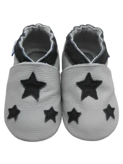 Baby Krabbelschuhe aus Leder, weiche Lauflernschuhe mit rutschfester Sohle