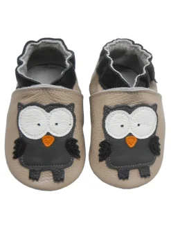 Baby Krabbelschuhe aus Leder, weiche Lauflernschuhe mit rutschfester Sohle