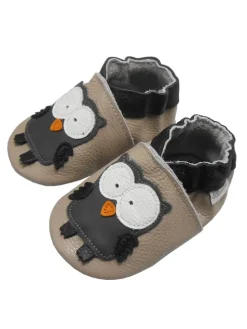 Baby Krabbelschuhe aus Leder, weiche Lauflernschuhe mit rutschfester Sohle
