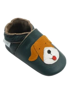 Baby Krabbelschuhe aus Leder, weiche Lauflernschuhe mit rutschfester Sohle