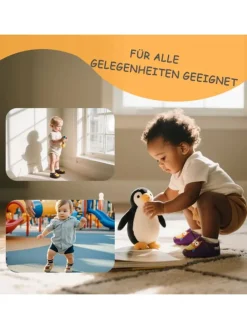 Baby Krabbelschuhe aus Leder mit rutschfester Sohle – Khaki