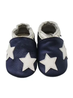 Baby Krabbelschuhe aus Leder, weiche Lauflernschuhe mit rutschfester Sohle