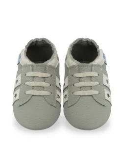 Baby Krabbelschuhe aus Leder, weiche Lauflernschuhe mit rutschfester Sohle