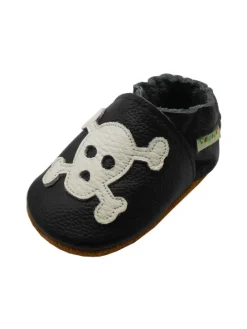 Baby Krabbelschuhe aus Leder, weiche Lauflernschuhe mit rutschfester Sohle