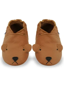 Baby Krabbelschuhe aus Leder, weiche Lauflernschuhe mit rutschfester Sohle