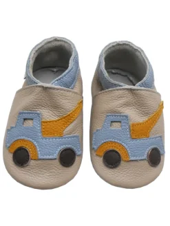 Baby Krabbelschuhe aus Leder, weiche Lauflernschuhe mit rutschfester Sohle