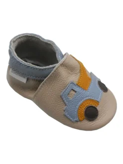 Baby Krabbelschuhe aus Leder, weiche Lauflernschuhe mit rutschfester Sohle