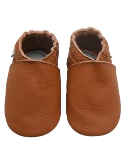 Baby-Leder-Laufschuhe, komfortabel mit rutschfester Sohle - Braun