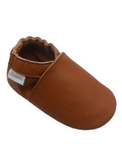 Baby-Leder-Laufschuhe, komfortabel mit rutschfester Sohle - Braun