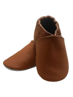 Baby-Leder-Laufschuhe, komfortabel mit rutschfester Sohle - Braun