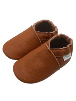 Baby-Leder-Laufschuhe, komfortabel mit rutschfester Sohle - Braun