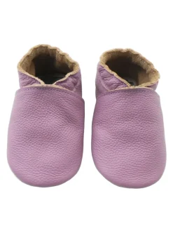 Baby-Leder-Laufschuhe, komfortabel mit rutschfester Sohle - Helllila