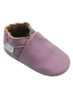 Baby-Leder-Laufschuhe, komfortabel mit rutschfester Sohle - Helllila