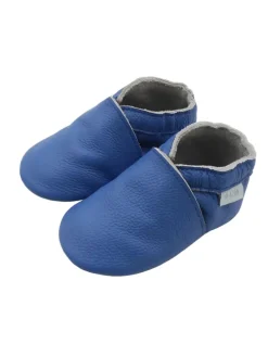 Baby-Leder-Laufschuhe, komfortabel mit rutschfester Sohle - Blau