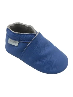 Baby-Leder-Laufschuhe, komfortabel mit rutschfester Sohle - Blau
