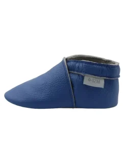 Baby-Leder-Laufschuhe, komfortabel mit rutschfester Sohle - Blau