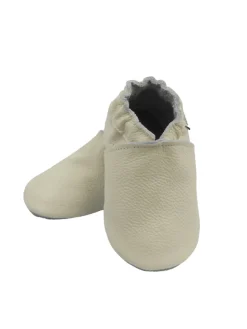Baby-Leder-Laufschuhe, komfortabel mit rutschfester Sohle - Weiß