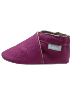 Baby-Leder-Laufschuhe, komfortabel mit rutschfester Sohle - Lila