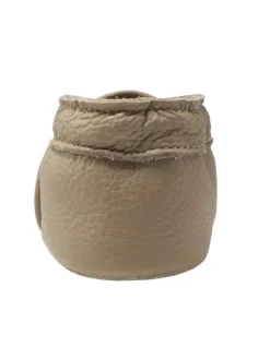 Baby-Lederlaufschuhe mit rutschfester Sohle – khaki mit Fuchsmotiv