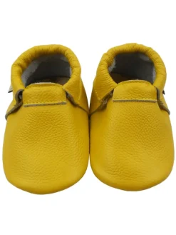 Baby-Leder-Laufschuhe, mit rutschfester, harter Sohle - Gelb