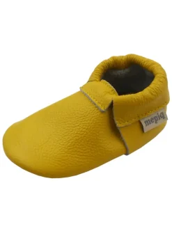 Baby-Leder-Laufschuhe, mit rutschfester, harter Sohle - Gelb