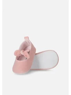 Baby-Samt-Ballerinas in rosa