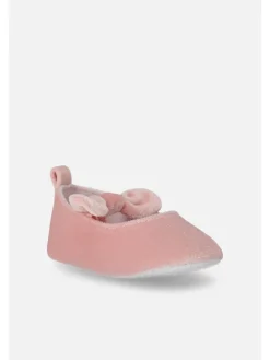 Baby-Samt-Ballerinas in rosa