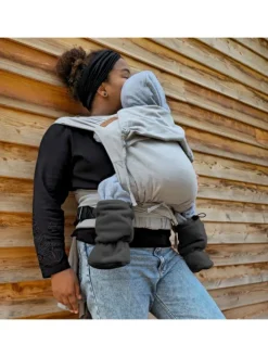 Babyschuhe Fleece-Booties in anthrazit