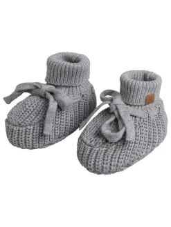 Baby-Strickschuhe in Grau