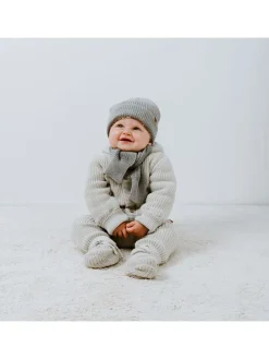 Baby-Strickschuhe in Grau