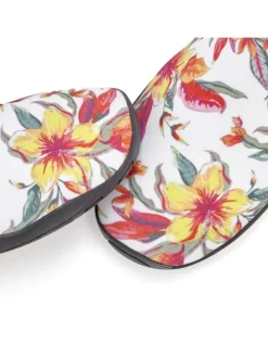 Badeschuh in weiß Blume