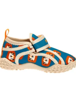 Badeschuhe in Blau/ Orange