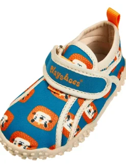 Badeschuhe in Blau/ Orange