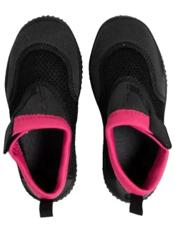 Badeschuhe in Schwarz/ Pink