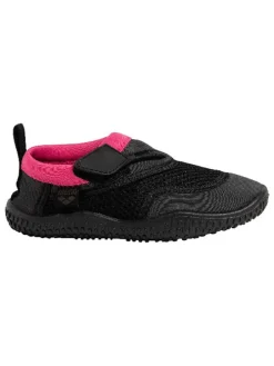 Badeschuhe in Schwarz/ Pink
