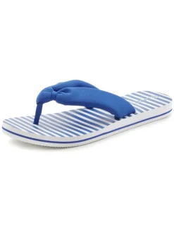 Badezehentrenner in blau/weiß