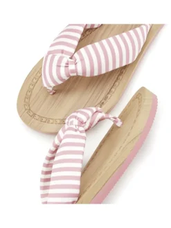 Badezehentrenner in rosa-gestreift