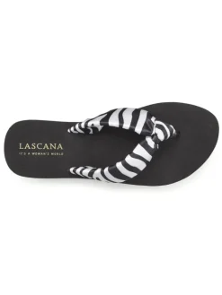 Badezehentrenner in schwarz/weiß