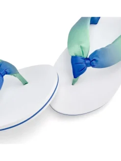 Badezehentrenner in türkis Farbverlauf