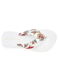 Badezehentrenner in weiß geblümt