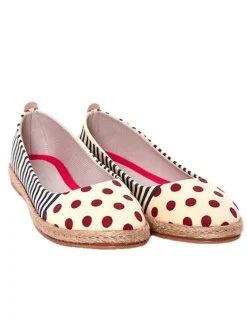 Ballerinas in Beige/ Bunt