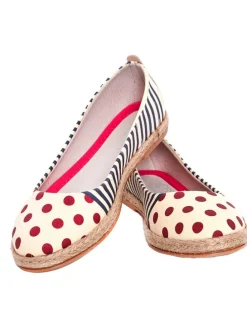 Ballerinas in Beige/ Bunt